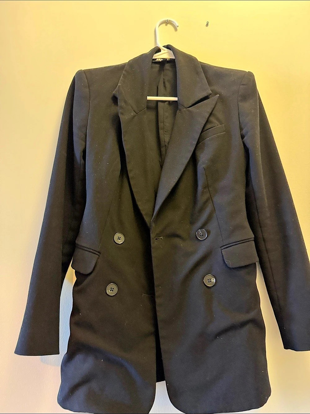 Express Double Breasted Blazer Black